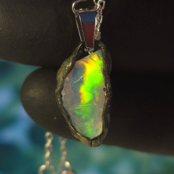 Opal Necklace — Vivid Green Flash