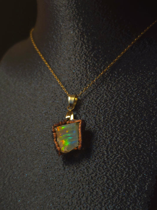 Prism Fire Opal Pendant — OPJ-018
