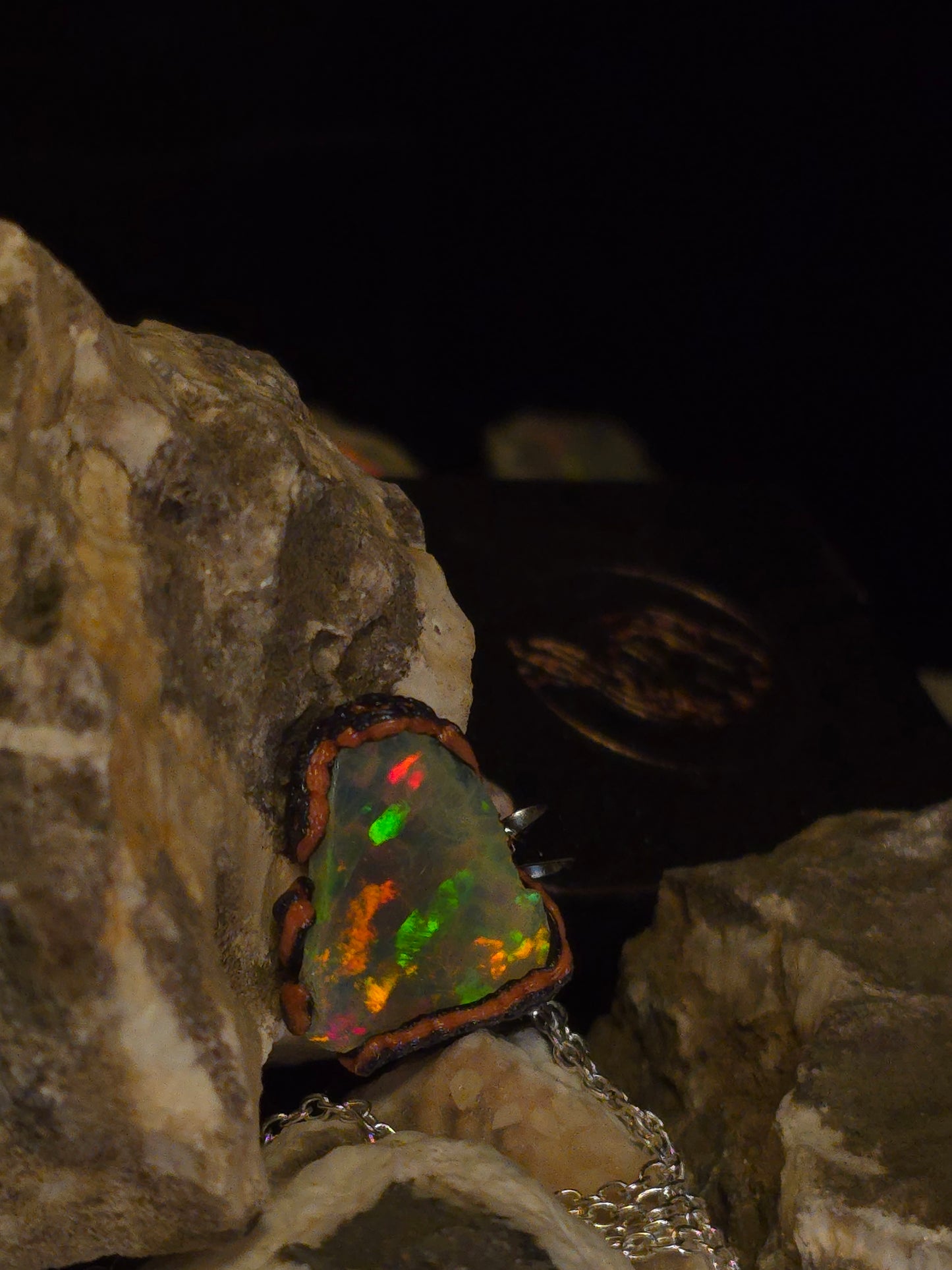 Plume Earth Opal Pendant — OPJ-023