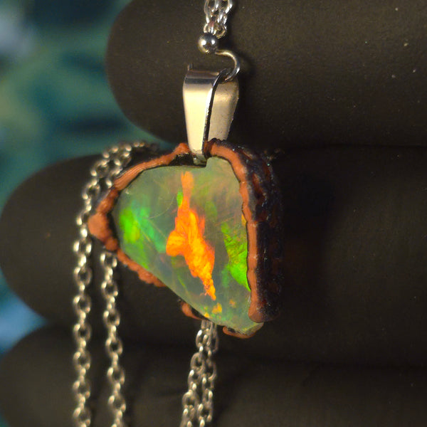 Opal Necklace — Segmented Rainbow