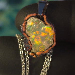 Opal Necklace — Soft Rainbow Wash